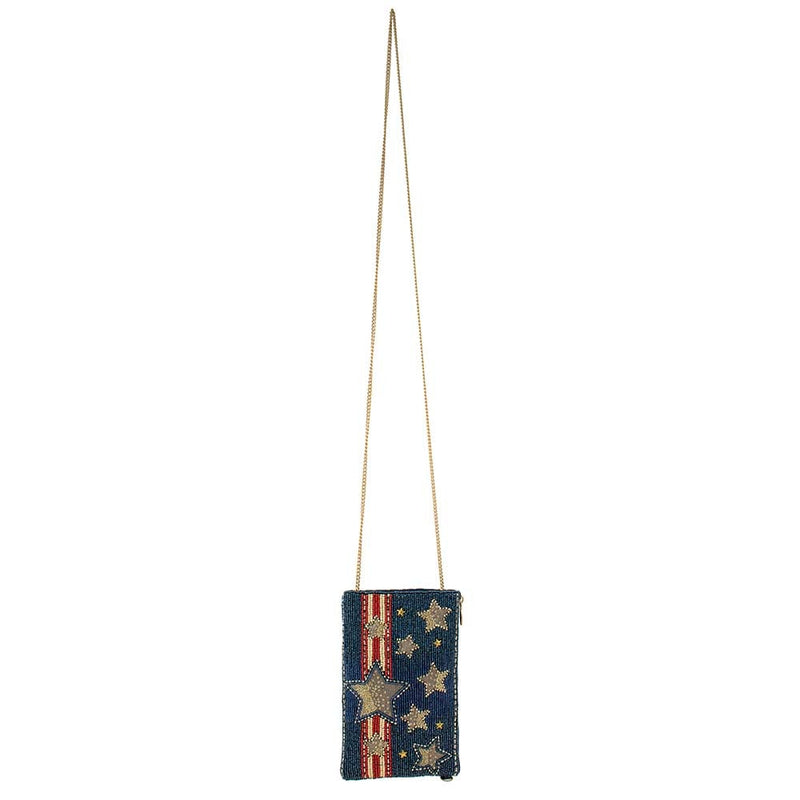 Americana Crossbody Phone Bag hanging vertical