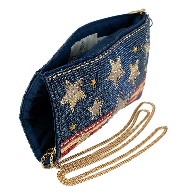 Americana Crossbody Phone Bag open view