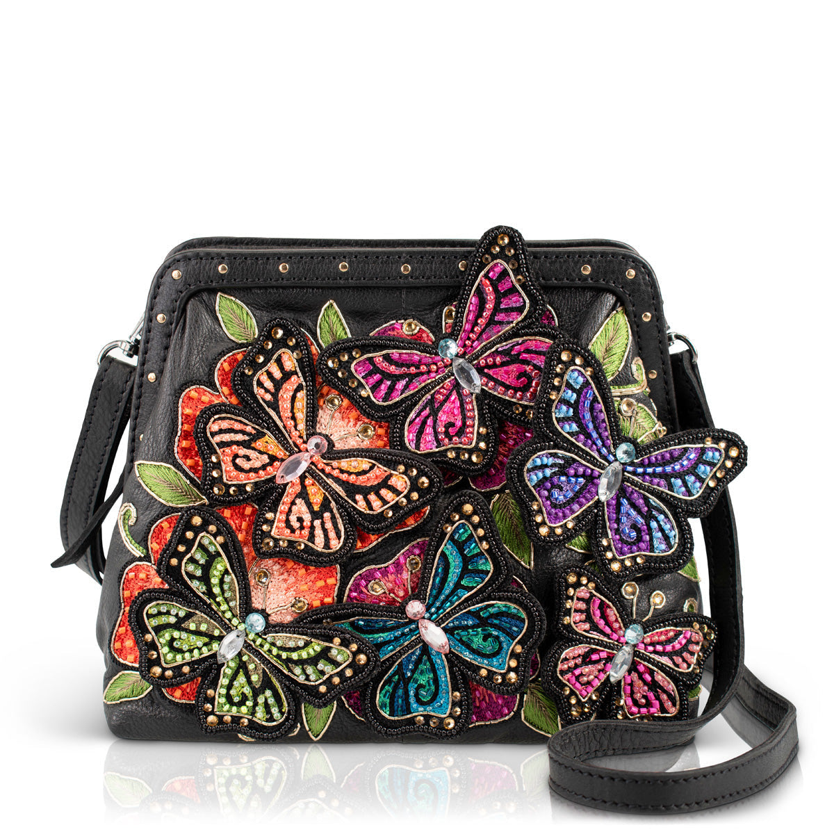 Butterfly Kiss Shoulder Handbag beaded - 1