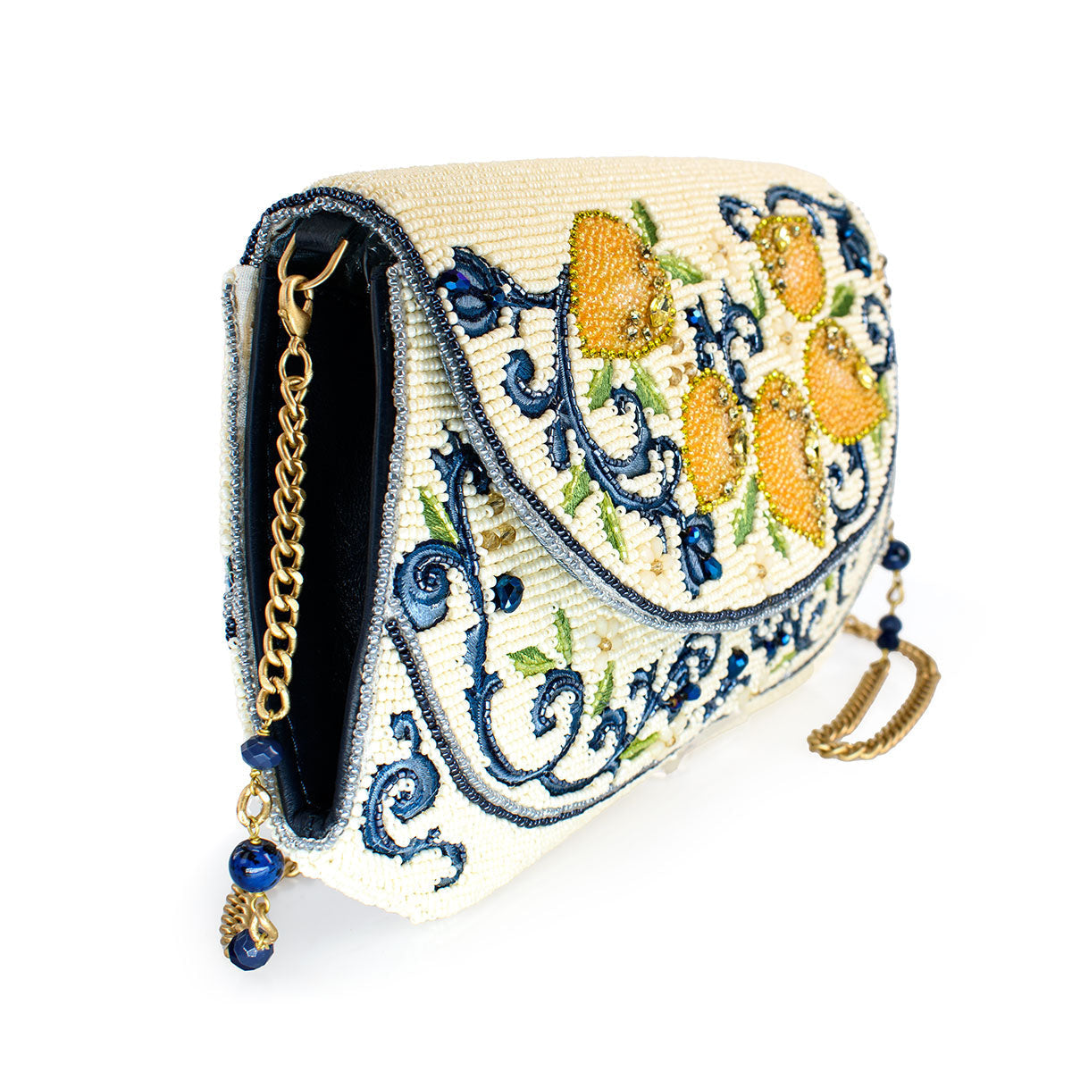 Capri Lemons Crossbody Handbag beaded - 3