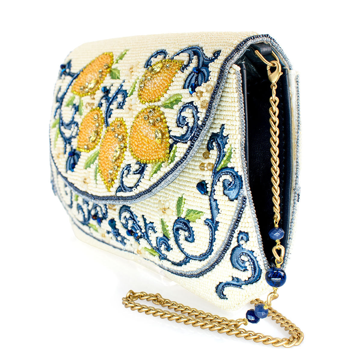 Capri Lemons Crossbody Handbag beaded - 4