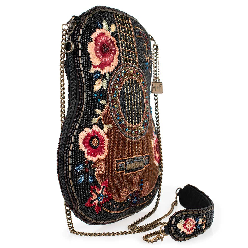 Classical Vibe Beaded Guitar Crossbody Handbag - Mary Frances