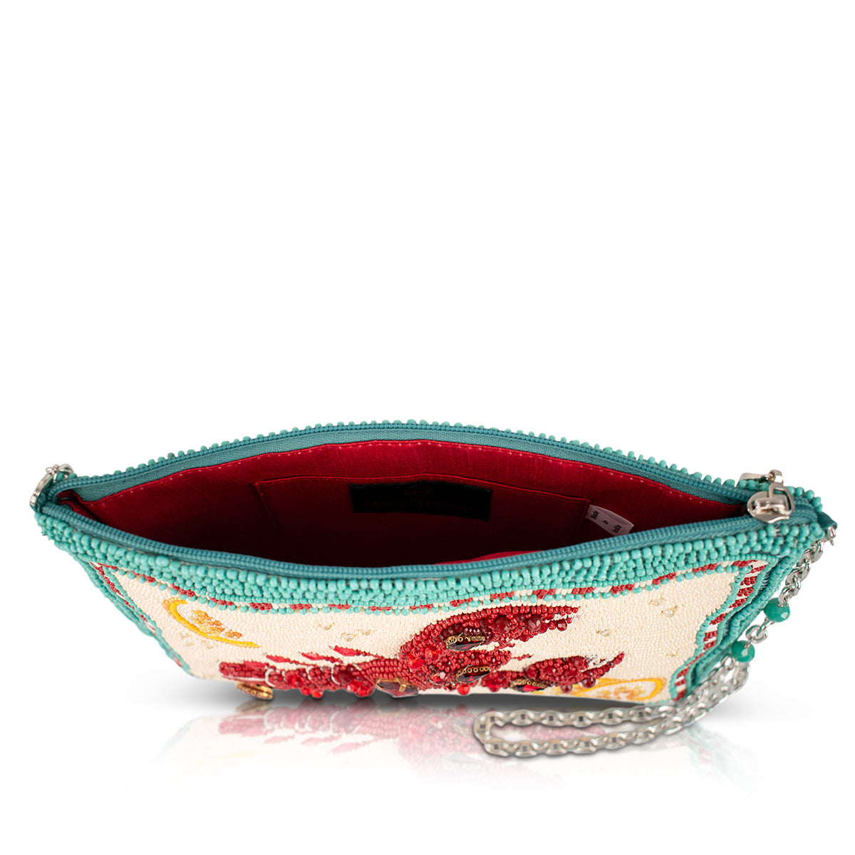 Crack Me Up Lobster and Lemon Beaded Crossbody Handbag