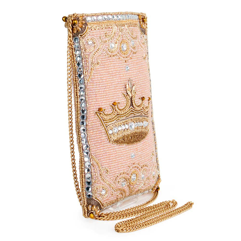 Crowned Jewel Beaded Queen Crossbody Phone Bag - Mary Frances