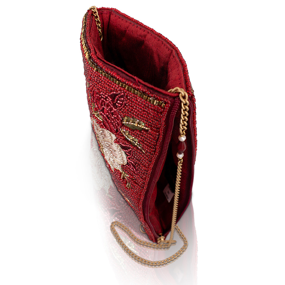 Easter Bloom Burgundy Floral Crossbody Phone Bag