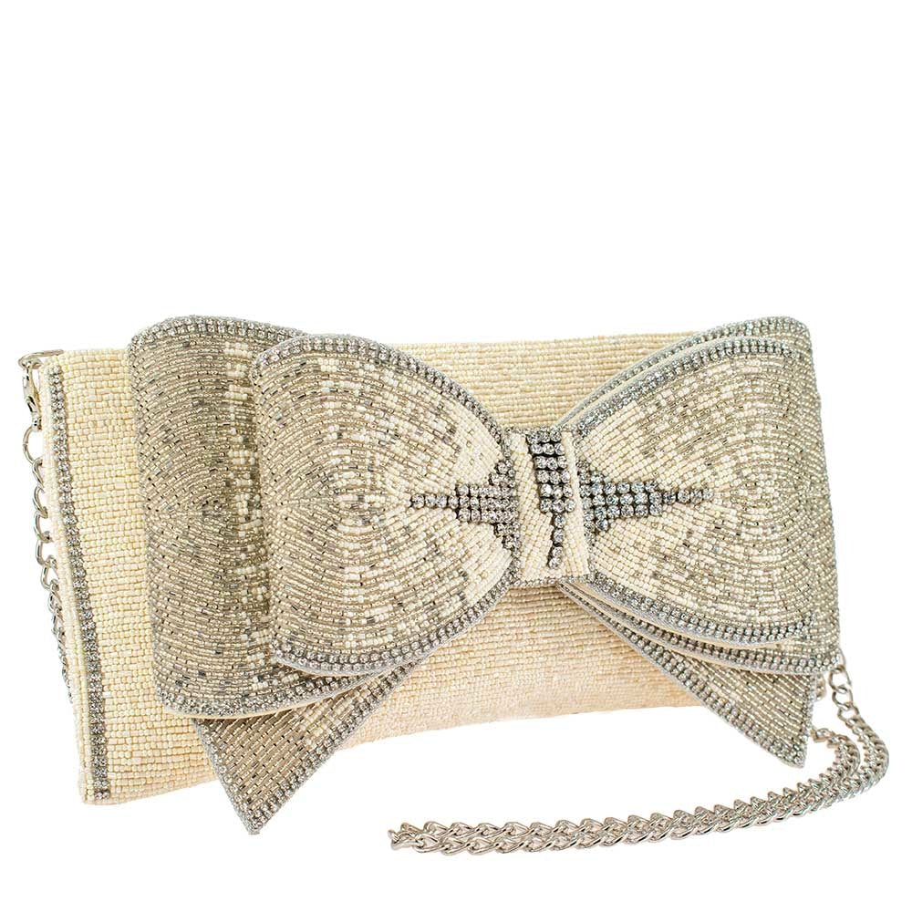 Fancy Bow Crossbody Clutch - Handbag
