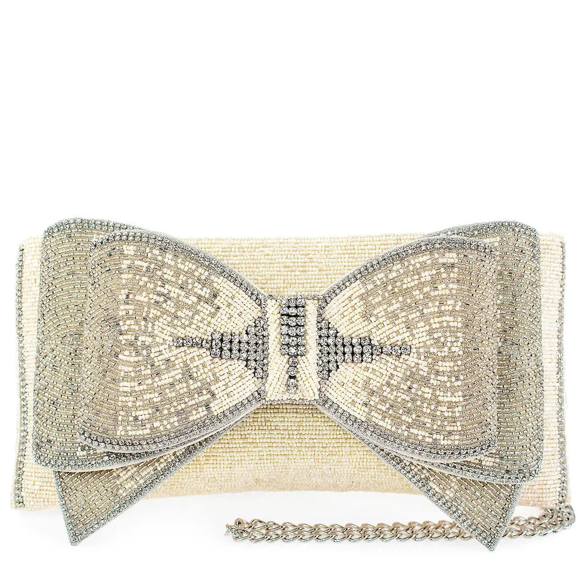 Fancy Bow Crossbody Clutch - Handbag
