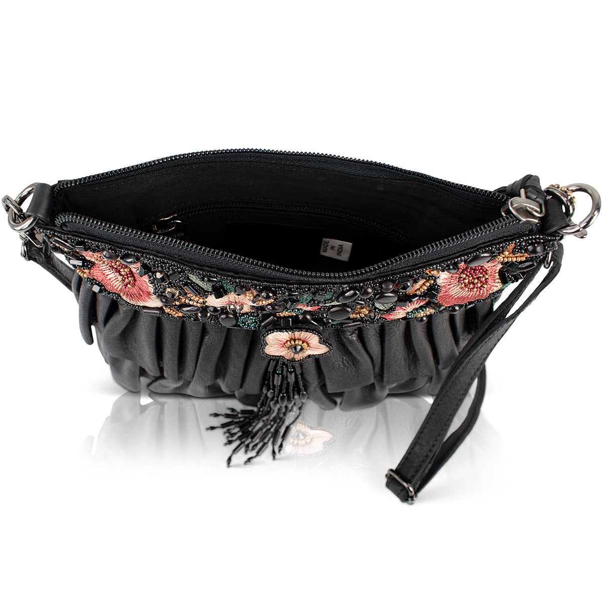 Floral Flair Shoulder Handbag beaded - 5