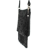 Fringe Benefit Black Crossbody - Handbag