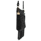 Fringe Benefit Black Crossbody - Handbag