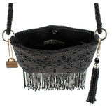 Fringe Benefit Black Crossbody - Handbag