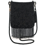 Fringe Benefit Black Crossbody - Handbag
