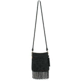 Fringe Benefit Black Crossbody - Handbag