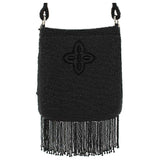 Fringe Benefit Black Crossbody - Handbag