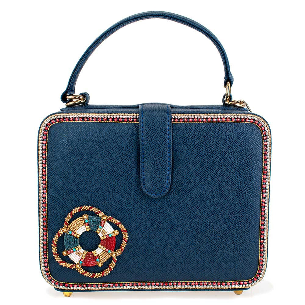 Full Steam Ahead Beaded Cruise Ship Top Handle Handbag - Mary Frances