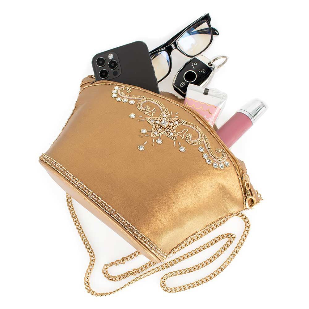 Golden Rule Crossbody Handbag beaded - 11