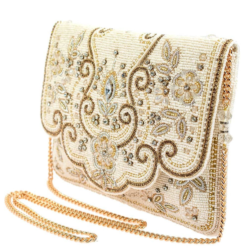 Lavish Beaded Bridal Crossbody Clutch Handbag - Mary Frances