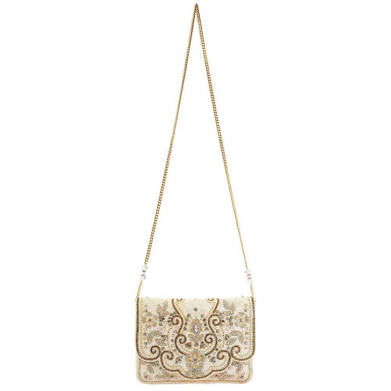 Lavish Beaded Bridal Crossbody Clutch Handbag - Mary Frances