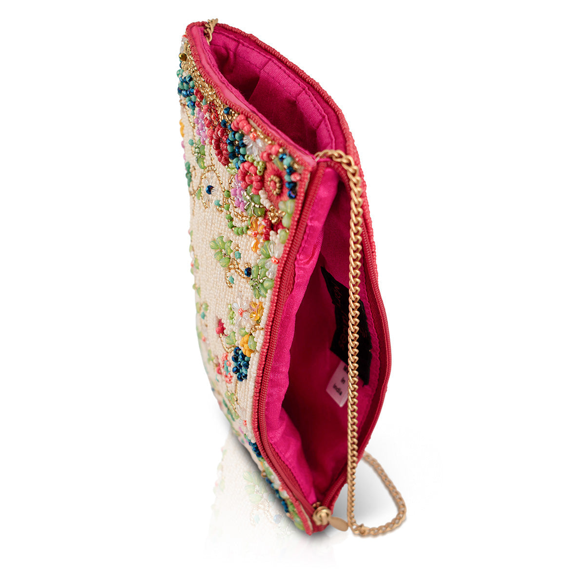 メイフラワーカンパニー Meadow Ditsy Floral Multi Color Beaded Crossobody Phone Bag