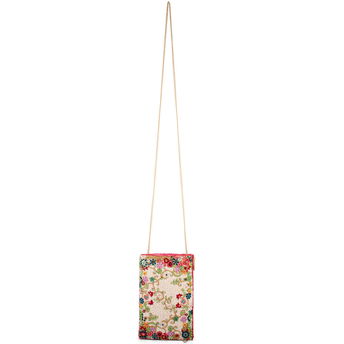 Meadow Ditsy Floral Multi Color Beaded Crossobody Phone Bag