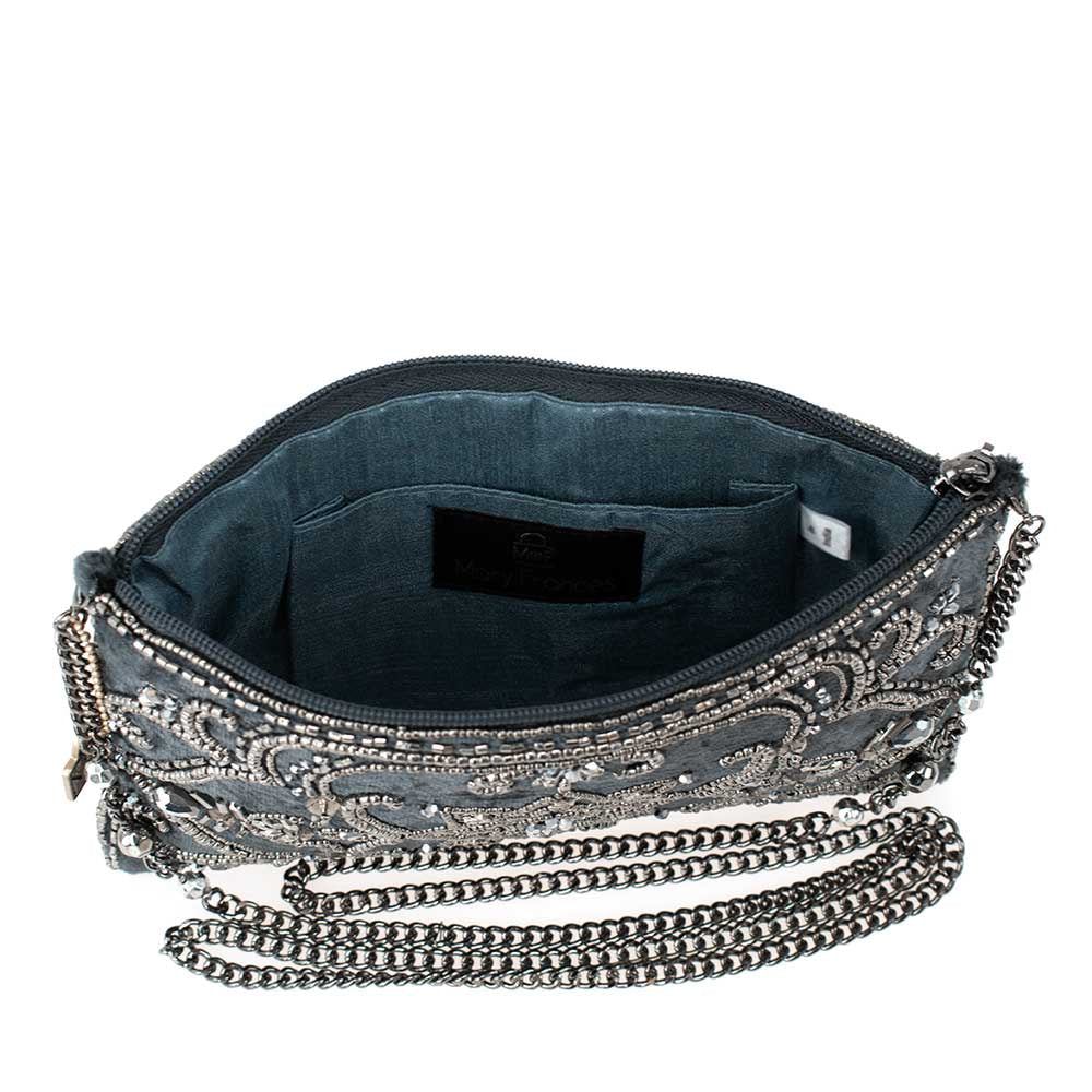 Night Light Pewter Mini Crossbody Handbag inside