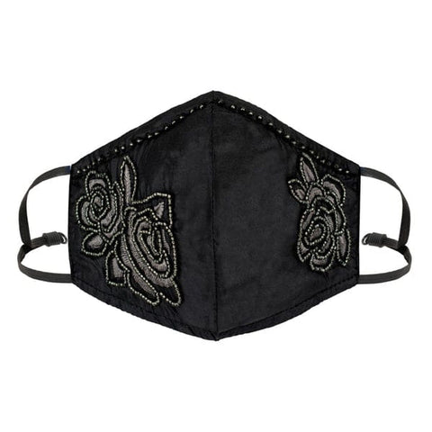Night Rose Beaded Face Mask
