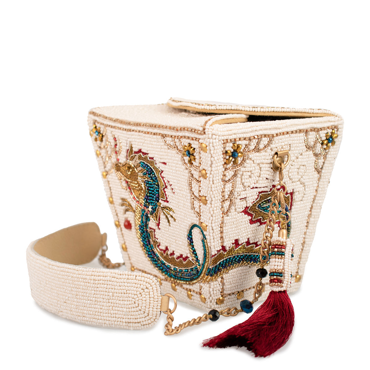 Noble Dragon Handbag beaded - Top Handle 5