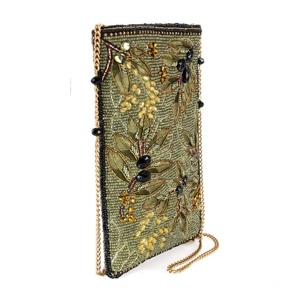 Olive Branch Beaded Crossbody Phone Bag - Mary Frances Olive Branch Beaded Crossbody Phone Bag - Mary Frances