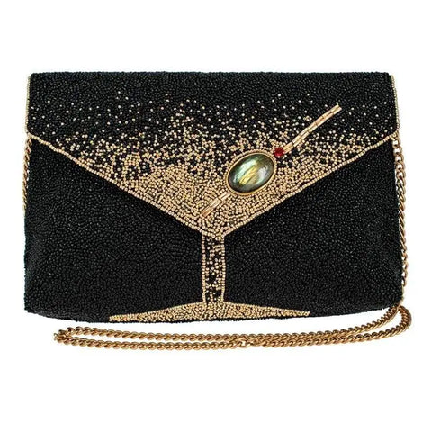olive you crossbody beaded handbag