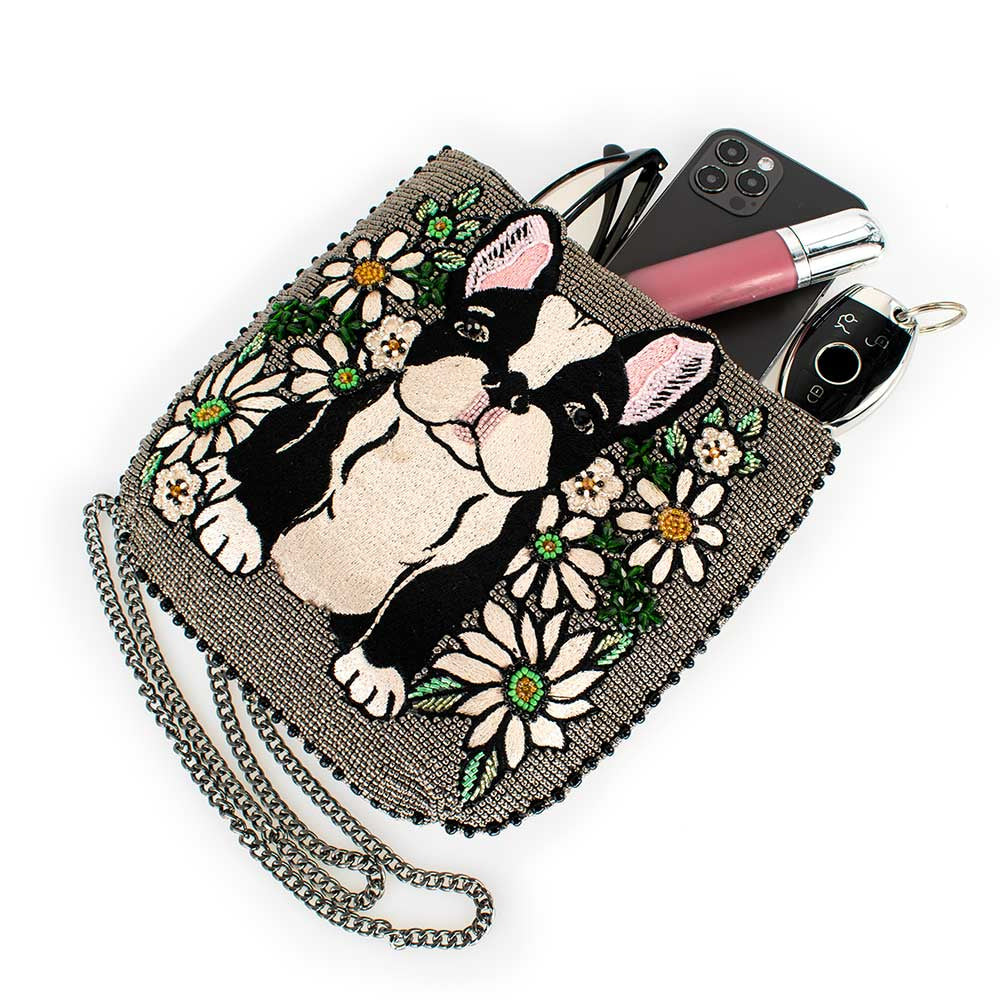 Pardon My Frenchie Crossbody Handbag beaded - 11