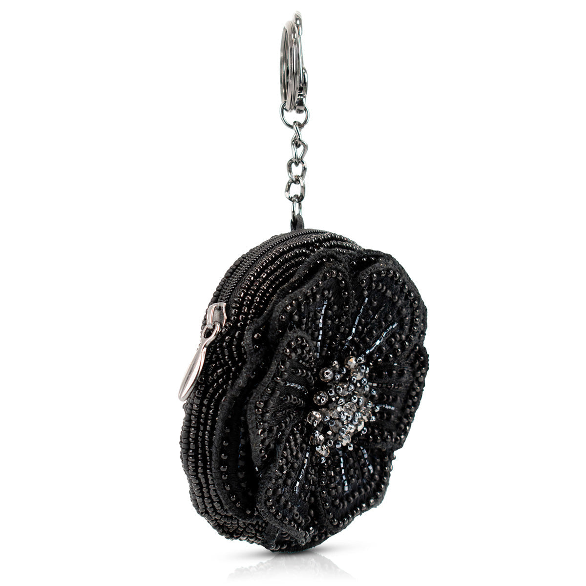 Petal Me Black Coin Purse beaded - 3