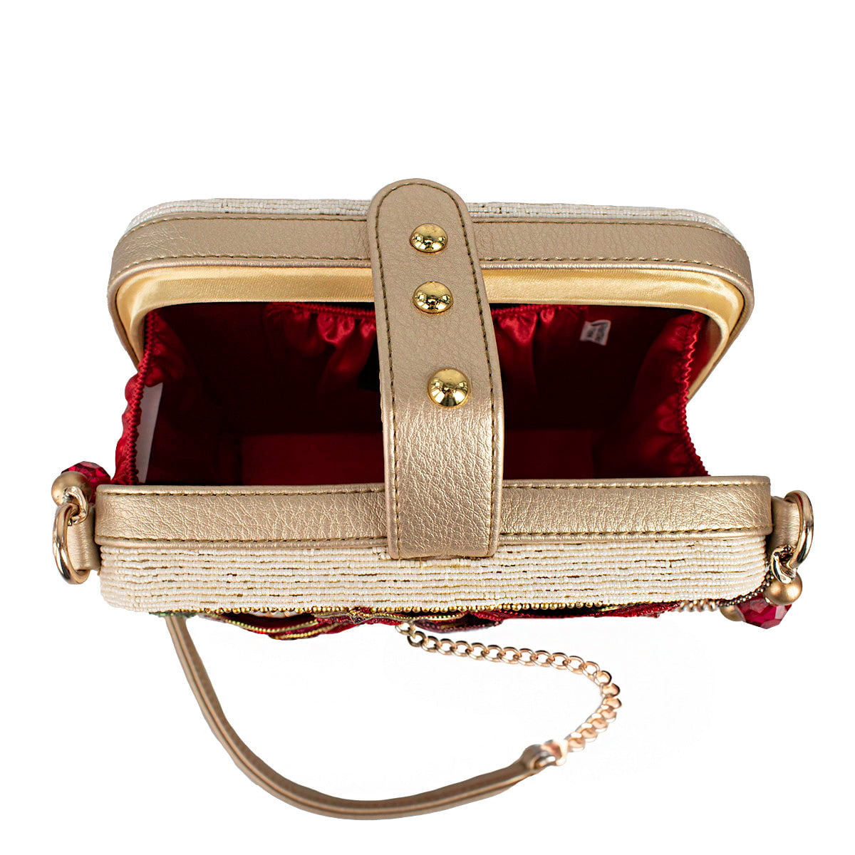 Poinsettia Shoulder Bag beaded - 5