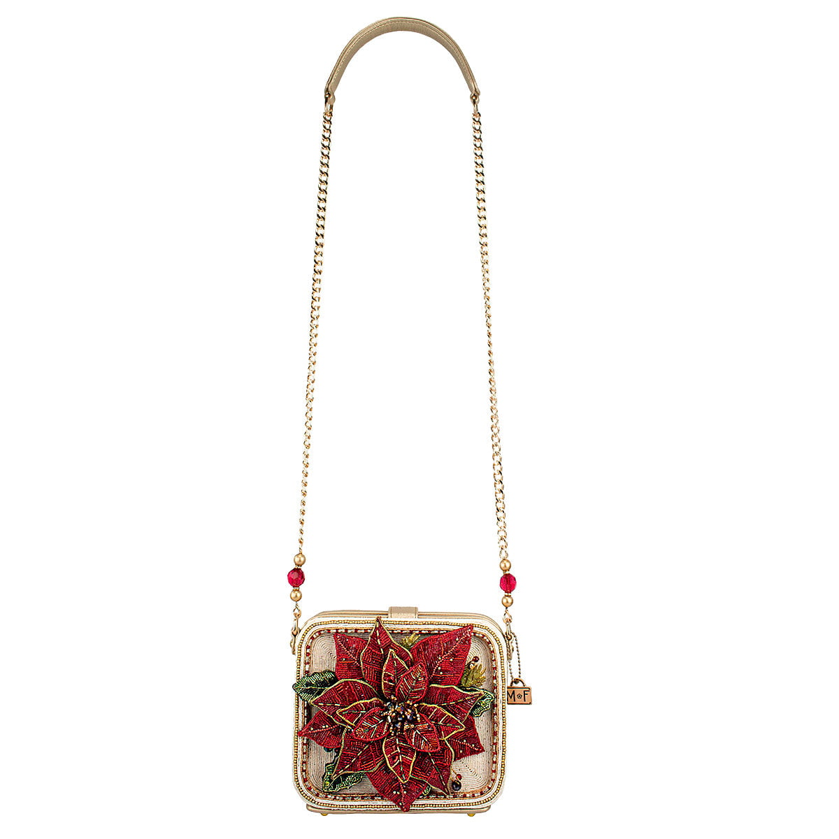 Poinsettia Shoulder Bag beaded - 6