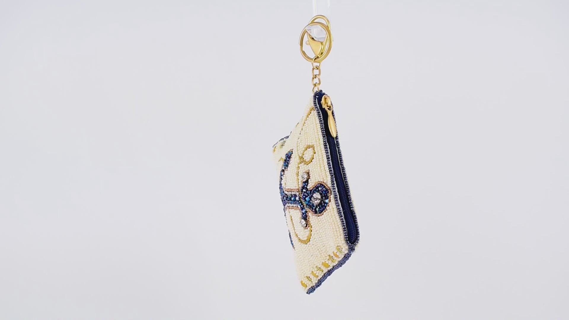 Hooked Up Beaded Anchor Coin Purse Key Fob Video