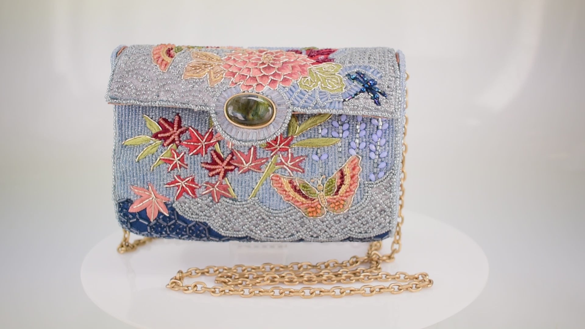 Lotus Mist Crossbody Handbag