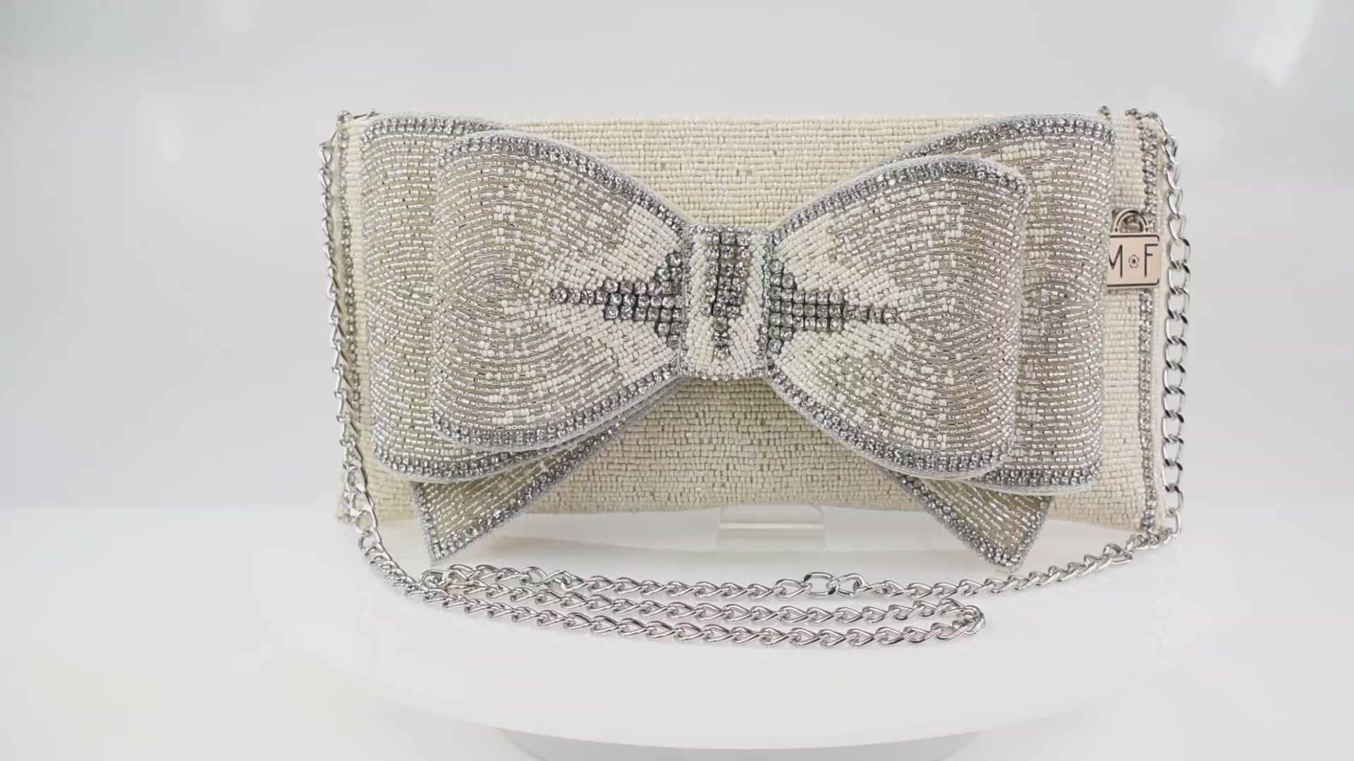 Fancy Bow Beaded Handbag Video