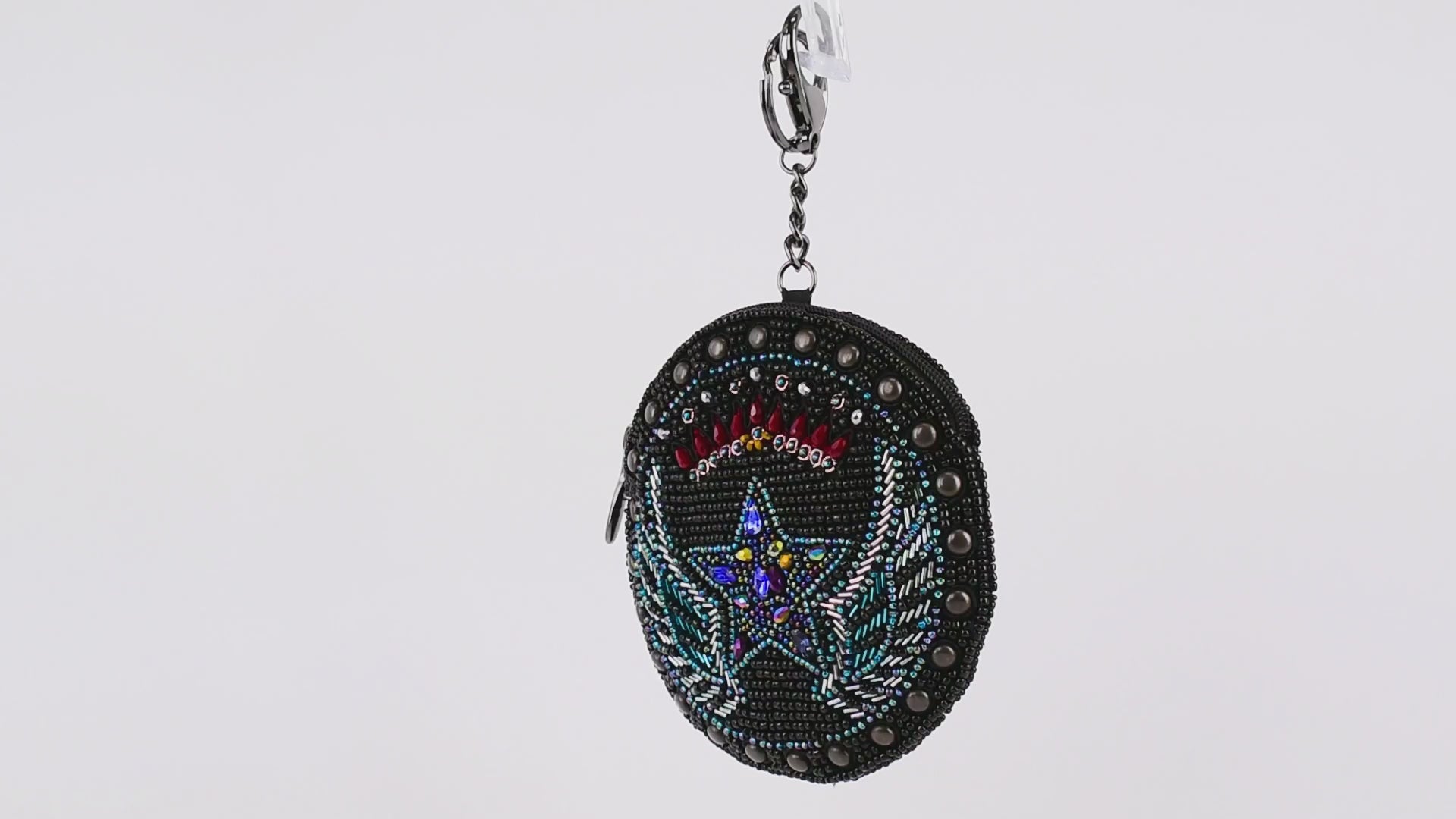 Starstruck Beaded Winged Star Coin Purse Key Fob video