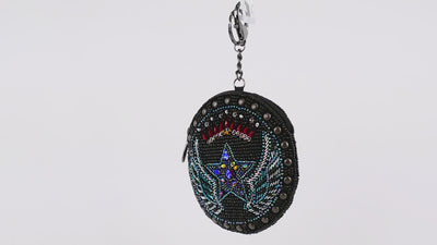 Starstruck Beaded Winged Star Coin Purse Key Fob video