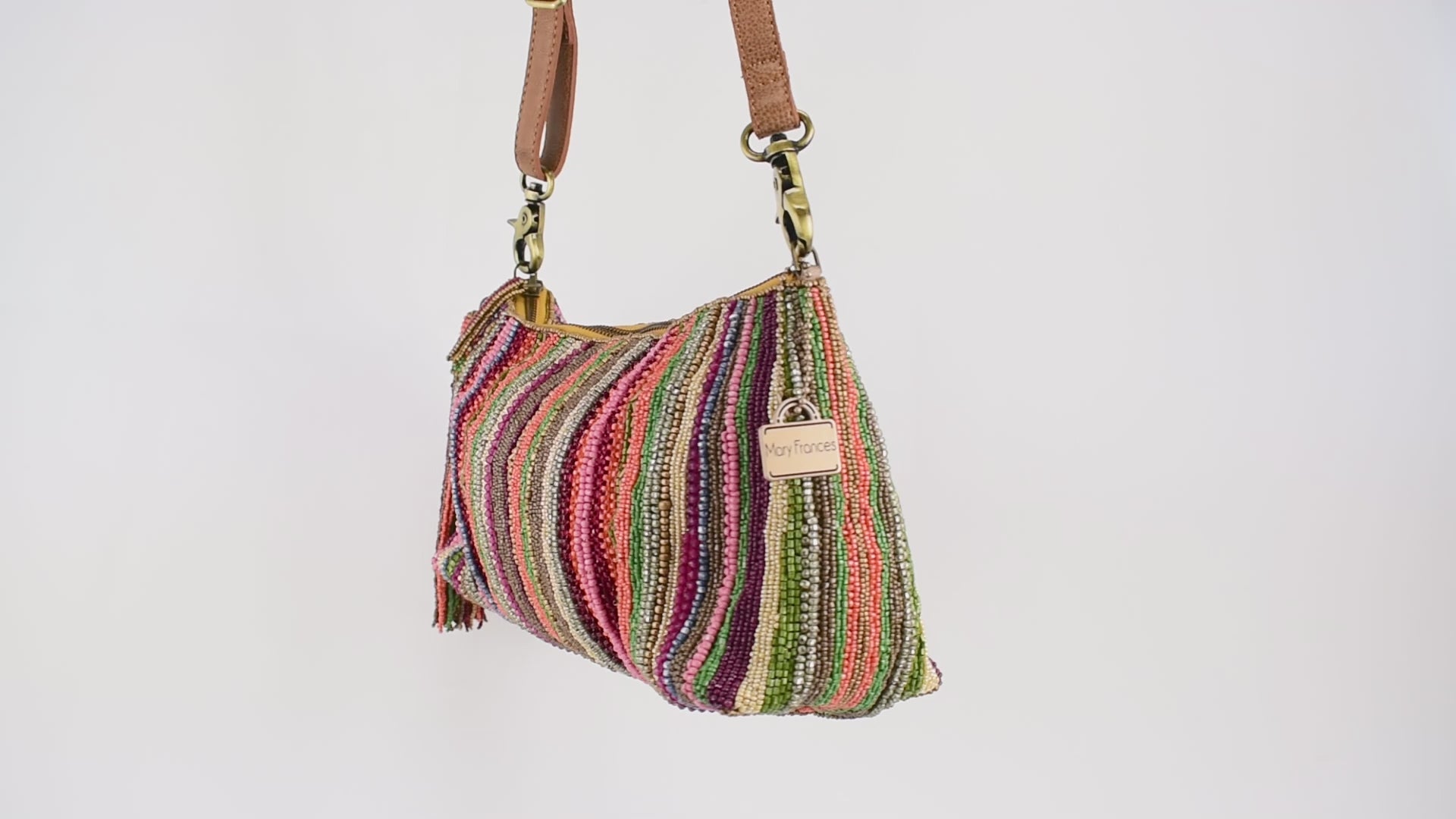 Between the Lines Boho Rainbow Shoulder Handbag