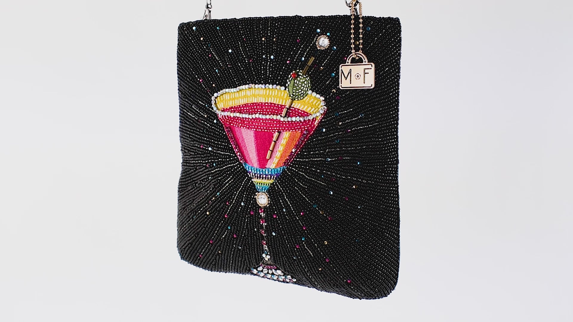 Up and Up Beaded Pink Cocktail Crossbody Handbag - Mary Frances