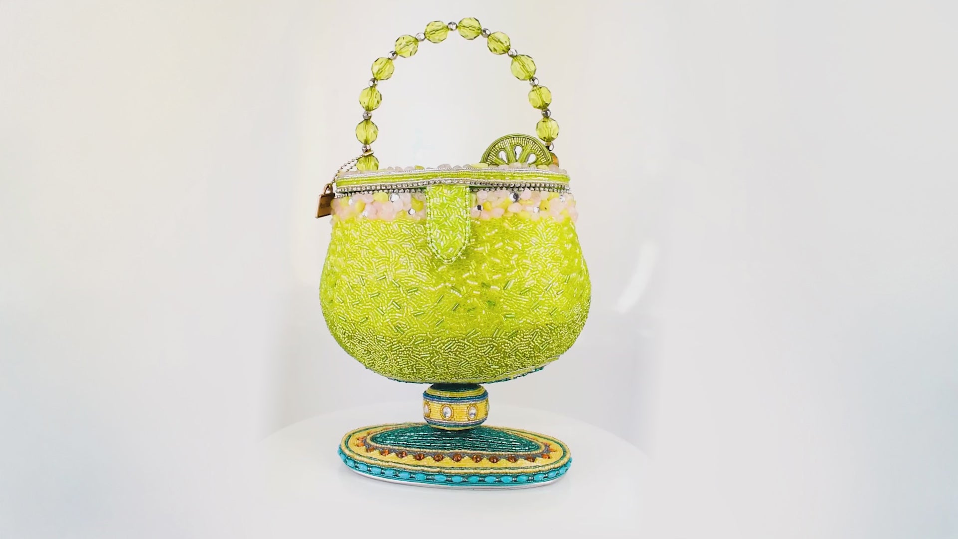 Salty Beaded Margarita Shaped Novley Top Handle Bag - Mary Frances