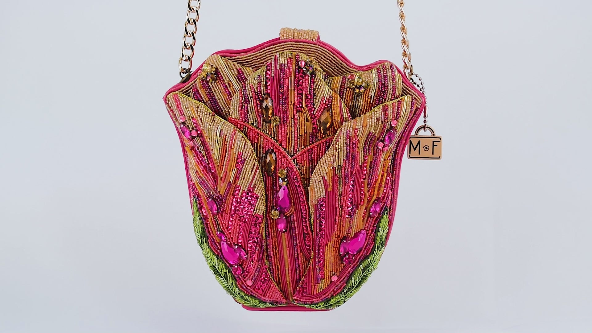 Treasured Tulip Beaded Flower Shoulder Handbag Video