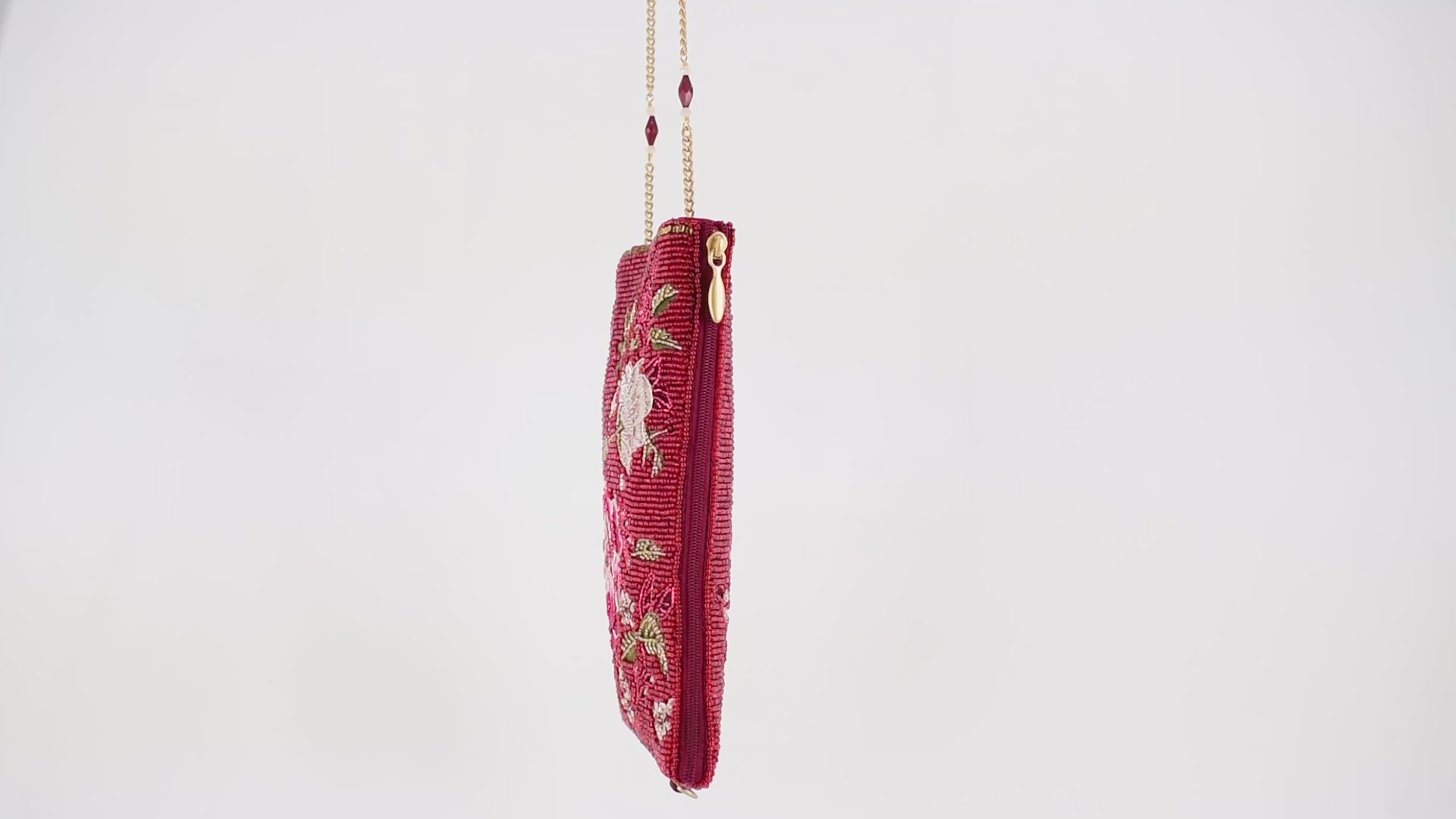 Easter Bloom Burgundy Floral Crossbody Phone Bag