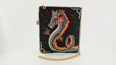 Breath of Fire Beaded Dragon Crossbody Handbag Video