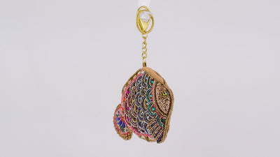 Shimmer Fish Beaded Coin Purse Key Fob video