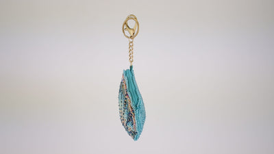 Blue Cove Sea Shell Beaded Coin Purse