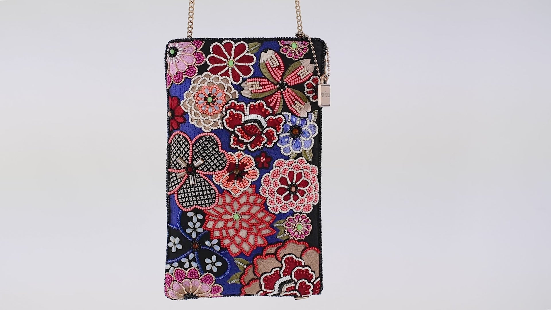 Ambrosia Beaded Floral Crossbody Phone Bag - Mary Frances
