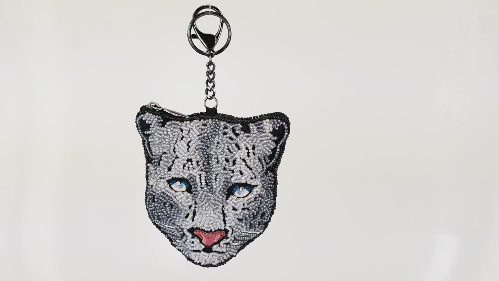 Snow Leopard Beaded Coin Purse Video