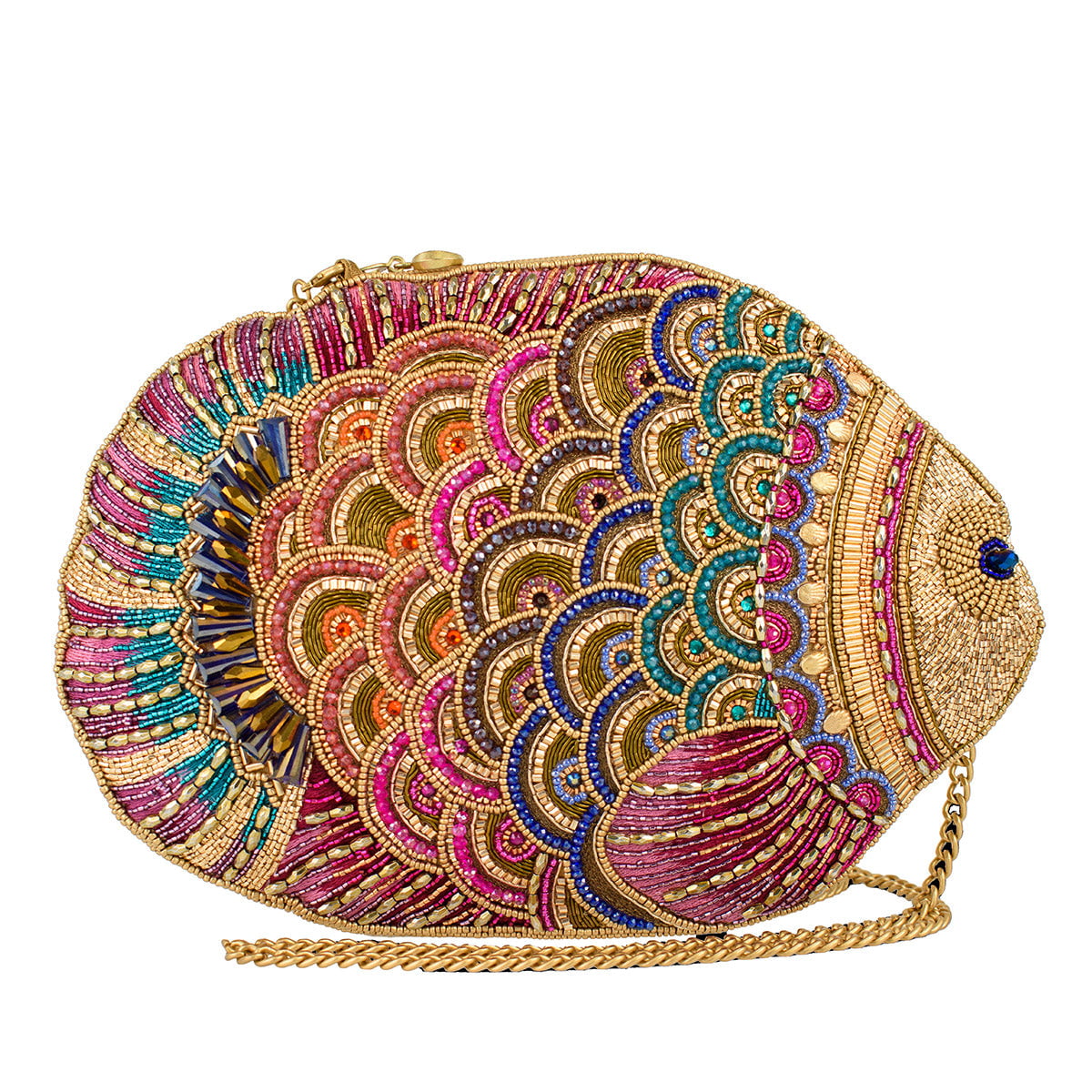Rainbow Fish Crossbody Handbag beaded - 1