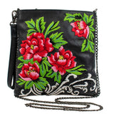 Red Floral Leather Crossbody ’One of a Kind’ - One Kind